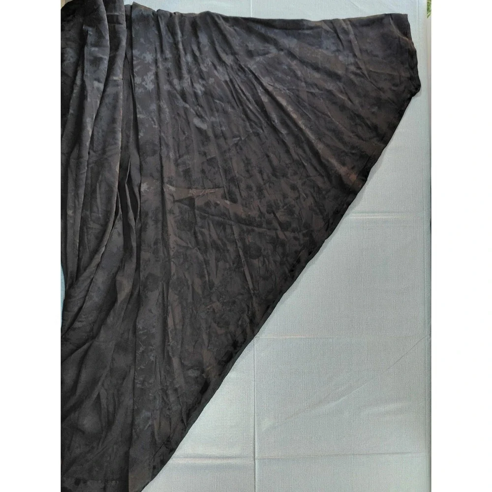 A New‎ Day Floral Embossed Open Front Kimono OSFM Black Lightweight